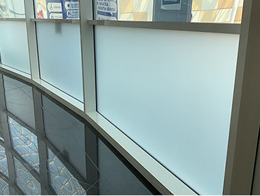 adesivi sabbiati Decorazione cupola di vetro con adesivi sabbiati