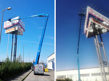 lavorazione in quota con piattaforma lavorazione in quota con piattaforma